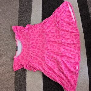 NEW Heimish Pink Leopard Babydoll Top